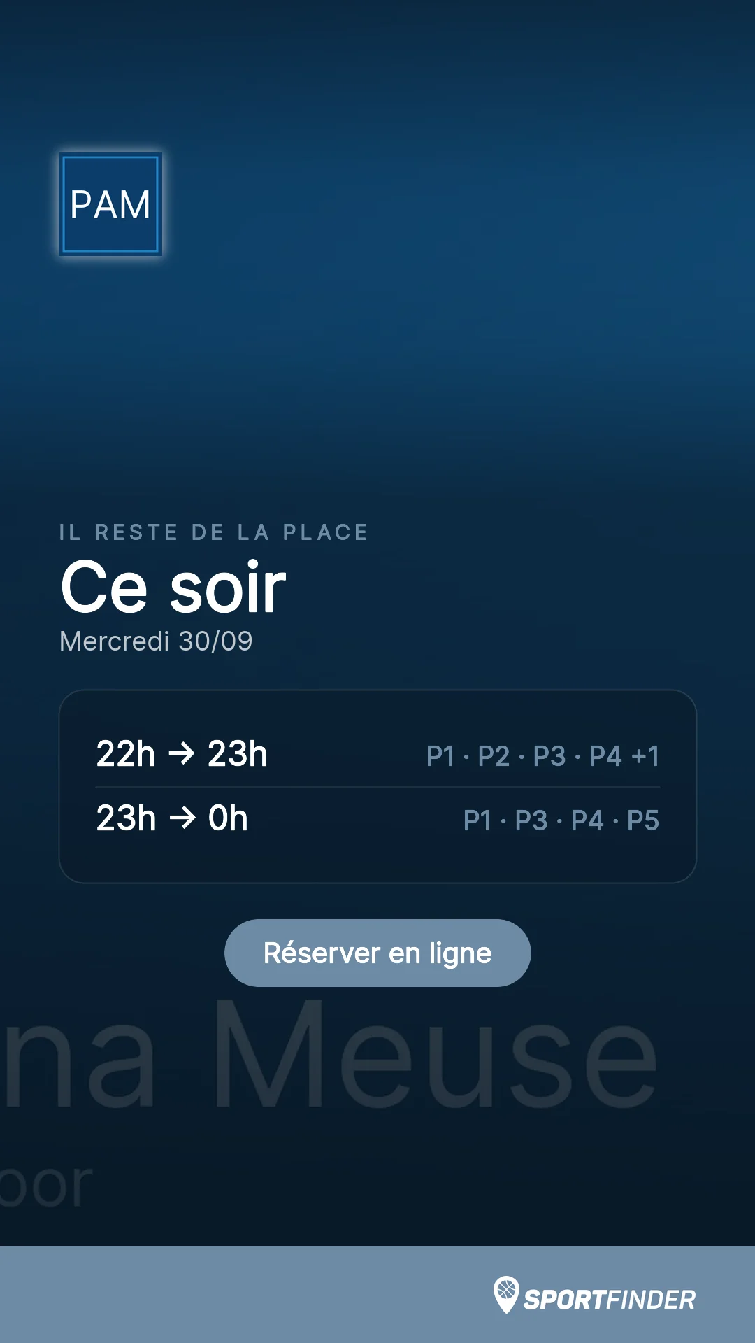 Le même visuel au format story, vertical, aux couleurs du club